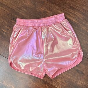 Iridescent Pink Girl Track Shorts